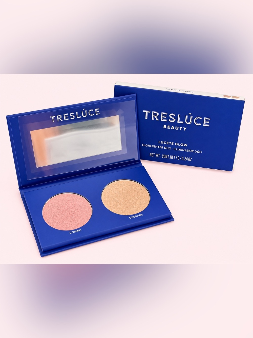 Lucete Glow Highlighter Duo — Cosmic (Pink) & Upgrade (Gold)